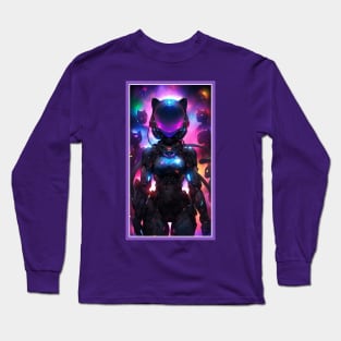 Anime Sci-Fi Cat Girl | Quality Anime Girl Artwork | Manga Girl Anime Art Long Sleeve T-Shirt